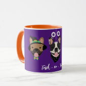 Mug Costumes d'Halloween pour chien de taureau françai (Devant gauche)