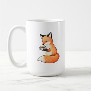 Mug Cosy Aquarelle Fox Holding café