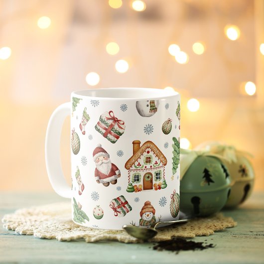 Mug Cosy Christmas Tree Gingerbread Maison Santa Claus