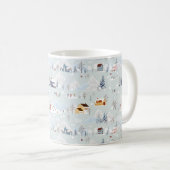 Mug Cosy Winter Wonderland Village de patinage sur gla (Devant droit)