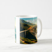 Mug Côte centrale de Big Sur Californie (Devant droit)