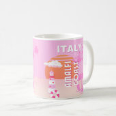 Mug Côte d'Amalfi, Art de Voyage, Voyage à Preppy, Ros (Devant droit)