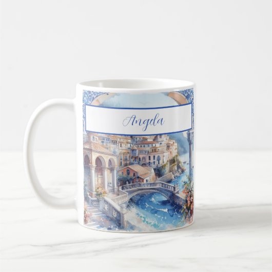 Mug Côte d'Amalfi Carreaux bleus Italie (Gauche)