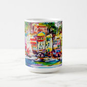 Mug Côte d'Amalfi Italie Aquarelles art originales (Centre)