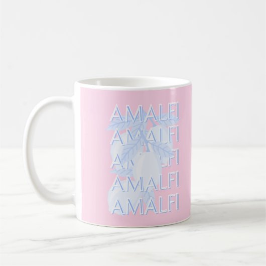 Mug Côte d'Amalfi, Italie, Art Voyage, Preppy (Gauche)