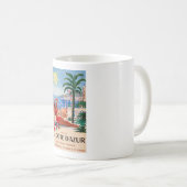 Mug Côte d'Azur Vintage Voyage en France (Devant droit)