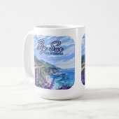 Mug Côte de Big Sur Californie Retro Côte Ouest (Devant gauche)