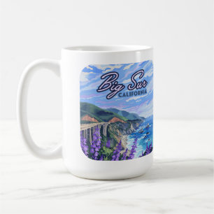 Mug Côte de Big Sur Californie Retro Côte Ouest