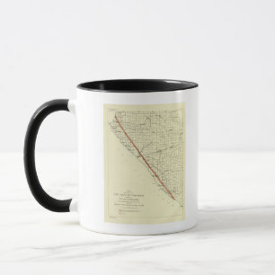 Mug Côte de Californie montrant le San Andreas Rift