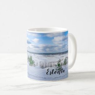 Mug Côte de la mer Baltique recouverte de neige en hiv