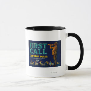 Mug Côte de LabelContra de caisse de poire de premier