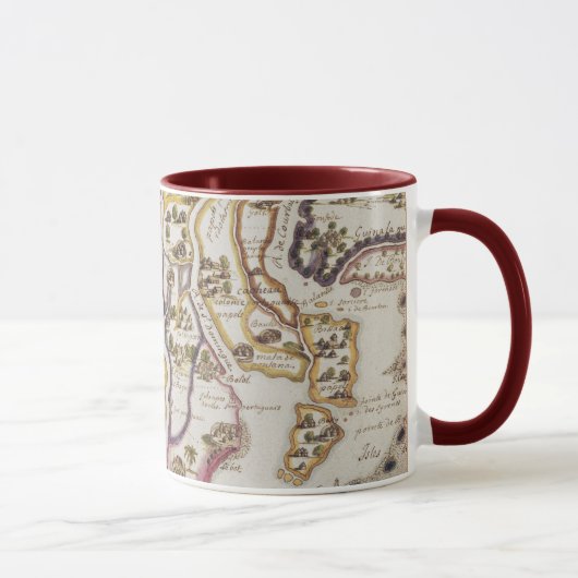 Mug Côte de l'Afrique et de la rivière Gambie | 1622 (Droite)