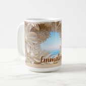Mug Côte d'Ivoire personnalisée 3D look Plage (Devant gauche)