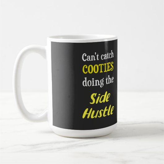 Mug Côté Hustle Cooties Neon Jaune Texte (Gauche)