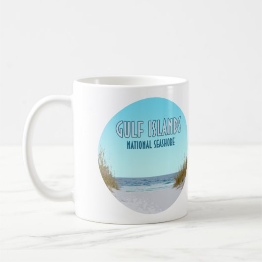 Mug Côte nationale des îles Gulf Mississippi Floride (Gauche)
