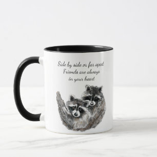 Mug Côté ou Far Apart Friends Citer Raccoon