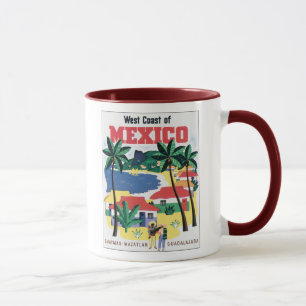 Mug Côte ouest du Mexique Guaymas, Mazatlan, Guadalaj