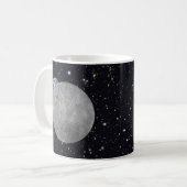 Mug Côté sombre ou face cachée de la Lune ciel étoilé (Devant gauche)
