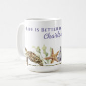 Mug Côtier, Vie meilleure au Cap Mai, Personnalisé (Devant gauche)