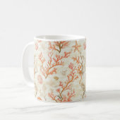 Mug Côtière rustique - Coquillages, Poissons étoilés, (Devant gauche)