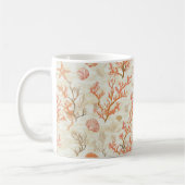 Mug Côtière rustique - Coquillages, Poissons étoilés, (Gauche)