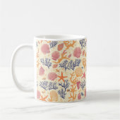 Mug Côtière rustique - Coquillages, Poissons étoilés, (Gauche)