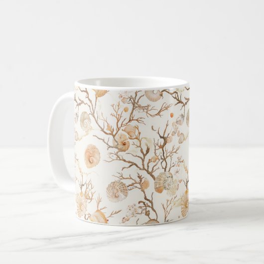 Mug Côtière rustique - Coquillages, Starfish, Reef (14 (Devant gauche)