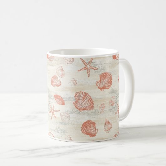 Mug Côtière rustique - Coquillages, Starfish, Reef (29 (Devant droit)