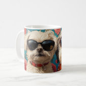 Mug Coton De Tulear Avec Coeur Roses Saint-Valentin (Devant gauche)
