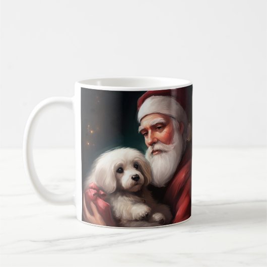 Mug Coton De Tulear Avec Noël Du Père Noël (Gauche)
