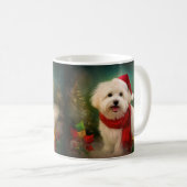 Mug Coton De Tulear Chien dans la neige Noël (Devant droit)