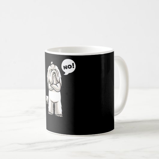 Mug Coton de Tulear Chien têtu drôle (Devant droit)