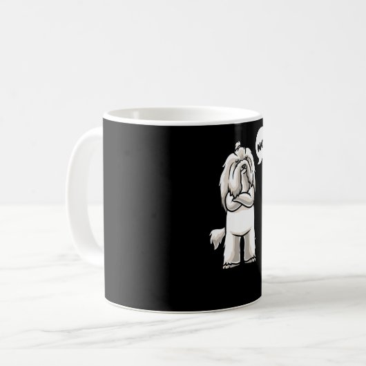 Mug Coton de Tulear Chien têtu drôle (Devant gauche)