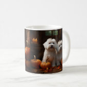 Mug Coton De Tulear Chiot Automne Citrouille délice (Devant droit)