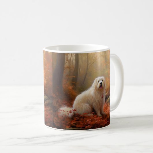 Mug Coton De Tulear en automne Leaves automne Inspire (Devant droit)