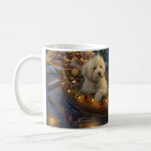 Mug Coton De Tulear Noël Festive Voyage (Gauche)