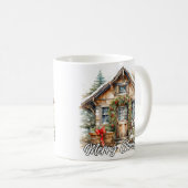 Mug Cottage de campagne Joyeuses Fêtes d'hiver (Devant droit)