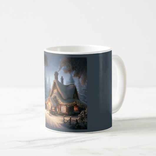 Mug Cottage de Noël 5 (Devant droit)