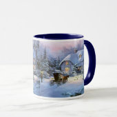 Mug Cottage de Noël d'hiver (Devant droit)