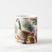 Mug Cottage Garden Geese Spring Illustration (Centre)
