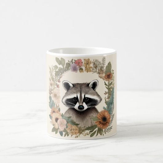 Mug Cottagecore Cute Raccoon (Centre)