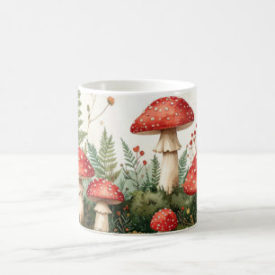 Mug Cottagecore Mushroom Garden - Whimsical Watercolor