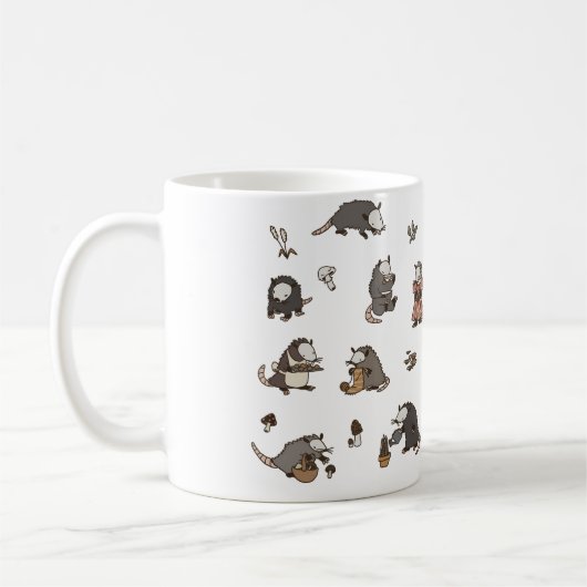 Mug Cottagecore Opossums (Gauche)