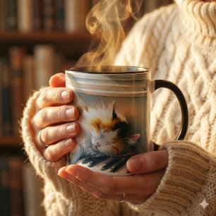 Mug Cottagecore Rêveur Piano Chat Ensoleillé