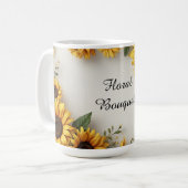 Mug Cottagecore Sunflower Flower Arrangement (Devant gauche)