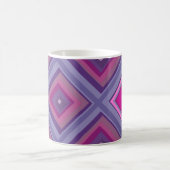 Mug Couche de Motif de diamant rose violet initial Mon (Centre)