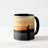 Mug Couché de soleil de Floride avec Pélican (Devant droit)