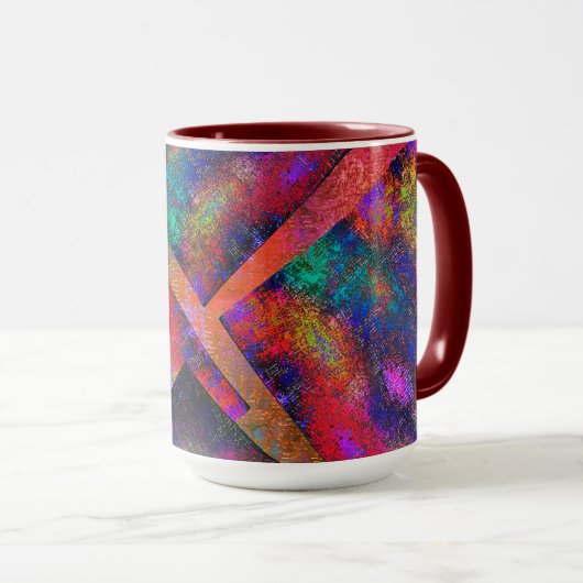 Mug Couche d'images rustiques irrégulières (Devant droit)