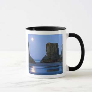 Mug Coucher de lune, plage de Bandon, Oregon.