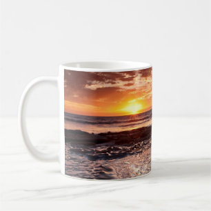 Mug Coucher de soleil à la plage, Californie